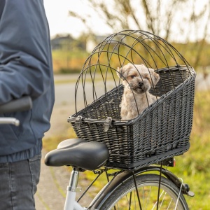 Cos pentru bicicleta TRIXIE 35 49 55 cm, pentru caini pana la 8 kg, cu perna si grilaj de siguranta - Img 2