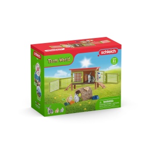 Cotet pentru iepuri Schleich Farm World 42420, 8 piese, pentru copii de la 3 ani - Img 5