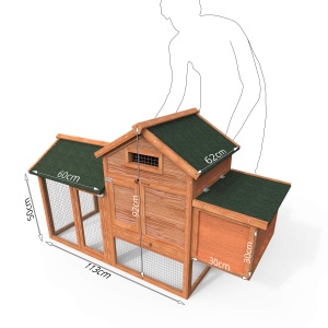 Cotet pentru pasari VOUNOT, dimensiuni 152x62x92 cm, pentru 2-3 gaini - Img 4