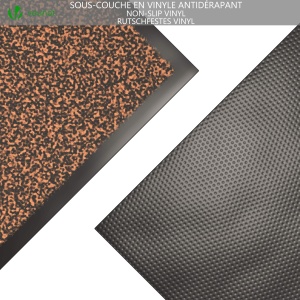 Covorase VOUNOT 2 bucati, rutschfest, 40x60cm, brown-black - Img 5