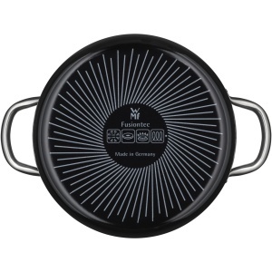 Cratita WMF Fusiontec Inspire 24 cm 44L Negru Inductie Capac din sticla - Img 6