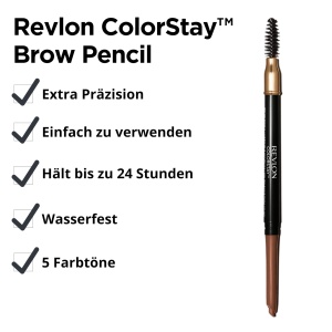 Creion de sprancene Revlon ColorStay, Culoare Negru Sof, Formula Waterproof - Img 2