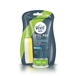 Crema depilatoare pentru barbati Veet, 150 ml, pentru piele sensibila
