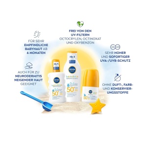 Crema solara NIVEA SUN Babies Kids Sensitiv 5in1 Roll-On LSF 50, 50 ml, extra wasserfest - Img 2