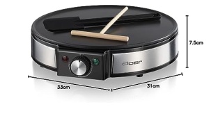 Crepes Maker Cloer 6630 30 cm Antiaderent 1200W Negru - Img 9