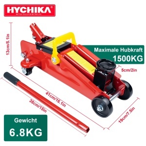 Cric hidraulic HYCHIKA 1.5 tone, inaltime 135-320 mm, cu roti mobile - Img 8