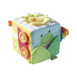 Cub interactiv HABA 301859 Zauberfrosch pentru dezvoltarea motricitatii 10x10x10 cm