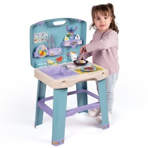 Cucina portabila pentru copii Smoby Stitch cu 20 accesorii, design colorat - Img 2