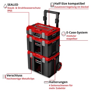 Cufar de unelte Einhell E-Case Rolling Workshop SEALED, 120 kg, modular - Img 2