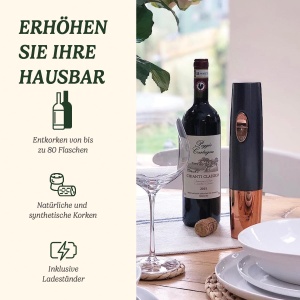 Cuisinart Deschizator Automat de Sticle de Vin cu Vacuum Negru - Img 2