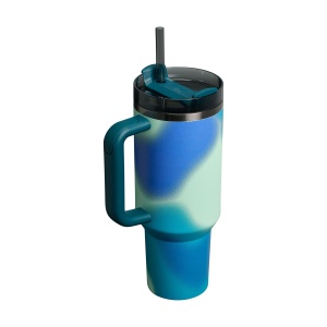 Cupa termoizolanta Stanley 1913 Quencher H2.0, 1.2L, culoare Coastal Teal Motion - Img 9