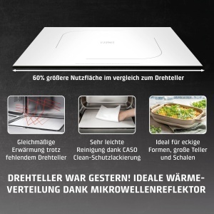 Cuptor cu microunde CASO MG 20 Ecostyle Ceramic, 20L, 700W, cu Grill - Img 6