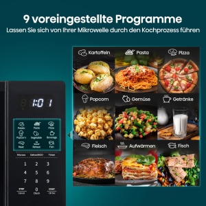 Cuptor cu microunde Hisense H20MOBS4HI 20 L 700W InverterTechAcoperire ceramicaGatit personalizat multifazatFunctie de dezghetareProgram automatMod Ec - Img 9