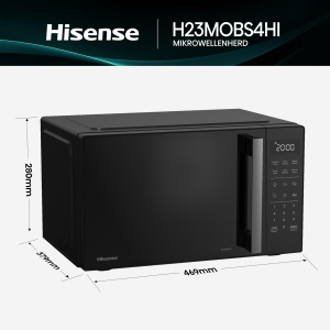 Cuptor cu microunde Hisense H23MOBS4HI 23 L 900W InverterTechAcoperire ceramicaSticla premiumGatit personalizat multifazatFunctie de dezghetare10 nive - Img 2