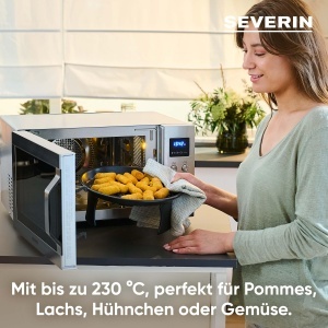 Cuptor cu microunde multifunctional SEVERIN Crispy Wave MW 7982 4-in-1 25L ArgintiuInox - Img 9