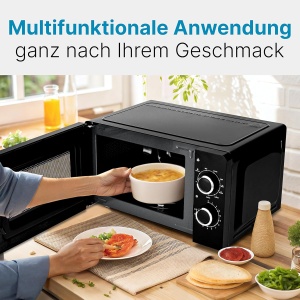 Cuptor cu microunde ProfiCook PC-MWG 1208, 17L, 900W, Negru - Img 7