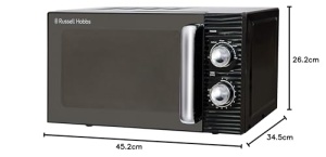 Cuptor cu microunde Russell Hobbs Inspire RHM1731B 700W 17L Negru 5 nivele de putere - Img 7