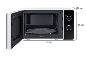Cuptor cu microunde Samsung MS20A3010AHEG, 20 l, 700 W, AlbNegru - Img 2