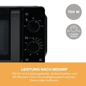 Cuptor cu microunde Severin MW 7580, 19L, 700W, negru - Img 7