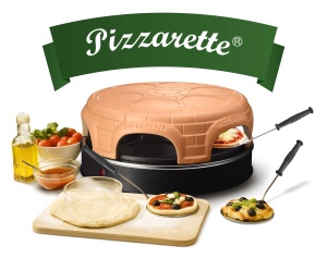 Cuptor de pizza Emerio PIZZARETTE, 6 mini-pizze, design din teracota