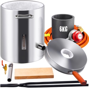 Cuptor de topire VEVOR JHRJD06KG01A, 6 kg, inox, temperatura maxima 1482