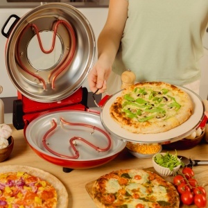 Cuptor electric pentru pizza Cecotec Mama Mia Window 1200 W 400degC Timer 15 min Placa ceramica - Img 6