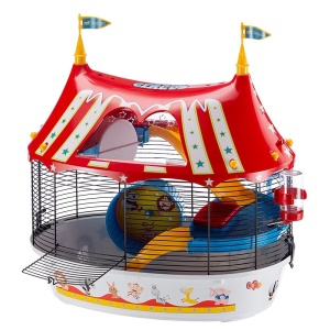 Cusca pentru hamsteri Ferplast cusca pentru rozatoare Circus Fun cusca pentru animale mici accesorii hamster incluse 50 x 34 x h 43 cm - Img 3