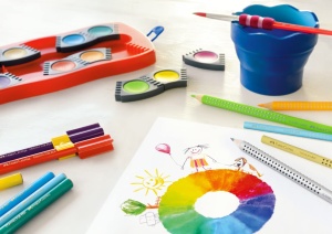 Cutie de culori Faber-Castell Connector 12 culori cu alb - Img 13