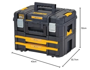 Cutie de depozitare Dewalt T STAK Combo DWST83395-1, 21.6L, IP54, 2 sertare - Img 5