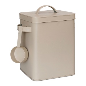 Cutie de depozitare Relaxdays, 6,5 L, cu dozare, culoare bej