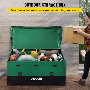Cutie de depozitare VEVOR 1013L pentru exterior, 147x86x108cm, impermeabila, verde si negru - Img 2