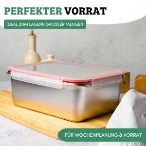 Cutie de Pachetare Westmark Frischhaltedose, 4200 ml, Inox 188, Spalare in Masina - Img 10