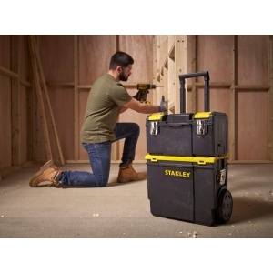 Cutie de unelte mobila Stanley 1-70-327, 2-in-1, cu roti mari, 48x57x29 cm - Img 2