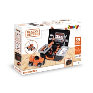 Cutie de unelte pentru copii Smoby BlackDecker, 35.5x28.6x28.5 cm, cu set de unelte si auto - Img 7