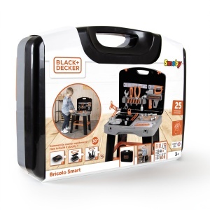 Cutie de unelte pentru copii Smoby BlackDecker Bricolo Smart, 43x35x76 cm, 30 accesorii - Img 5