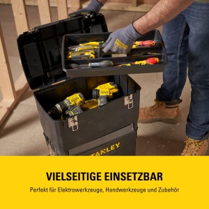 Cutie de unelte STANLEY Rollende Werkstatt 20 kg, roti mari, plastic robust - Img 7