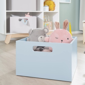 Cutie depozitare copii Roba - 26x42x38 cm - lemn albastru deschis - Img 2