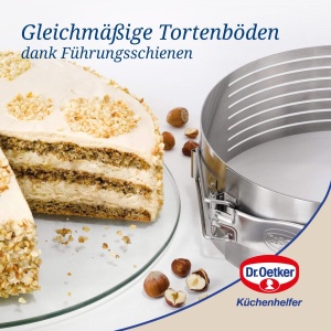 Cutie pentru taiat torturi Dr. Oetker, inox, 26-28 cm, cu cutit inclus - Img 6