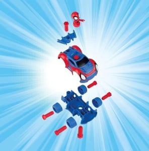 Cutie unelte pentru copii Smoby Spidey, 17 piese, cu personaj si vehicul - Img 5
