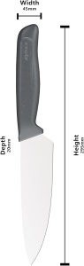 Cutit de bucatarie Zyliss, lama otel inoxidabil 15 cm, maner ergonomic din paie de grau - Img 3
