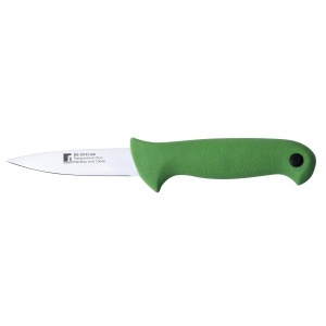 Cutit de Curatat BERGNER 8,75 cm din Otel Inoxidabil cu Maner Ergonomic Verde