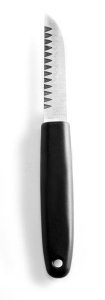 Cutit decorativ Hendi, lama ondulata 90 mm, maner polipropilena, inox