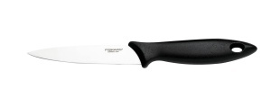 Cutit pentru legume Fiskars Essential, 22 cm, otel inoxidabil, maner PP, negru