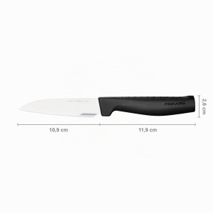 Cutit pentru legume Fiskars Hard Edge, 10.9 cm lama, design ergonomic, argintiunegru - Img 2