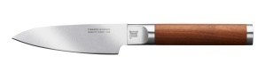 Cutit pentru legume Fiskars Norden, lama 10,8 cm, din otel german, maner din mesteacan finlandez, maro