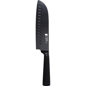 Cutit Santoku BERGNER Black Blade, inox 17.5 cm, maner ergonomic, negru