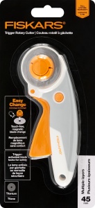 Cutter rotativ Fiskars Easy Change Trigger 45 mm alb lama titan