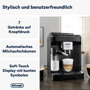 De'Longhi Magnifica Evo ECAM 292.81.B Aparat de cafea complet automat cu sistem de lapte LatteCrema, 7 butoane de selectare directa pentru cappuccino, espresso si alte specialitati de cafea, functie 2 cani, negru - Img 3