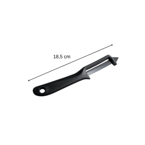 Decojitor de sparanghel Fackelmann World Champion, Decojitor universal cu lama din otel inoxidabil, Peeler pentru fructe si legume (Culoare: Negru), Cantitate: 1 bucata - Img 3