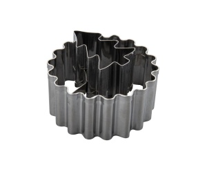 Decupator pentru prajituri Zenker Linzer cu Tannenbaum, inox, 2in1, argintiu